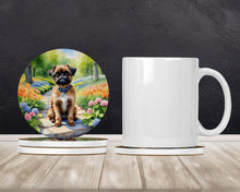 Load image into Gallery viewer, Brussels Griffon Spring Path Large Sandstone Coasters Pack of 4