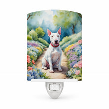 Load image into Gallery viewer, Bull Terrier Spring Path Ceramic Night Light Compact, UL-Certified, Ideal for Bedroom, Bathroom, Nursery, Hallway, Kitchen, 6x4x3, Multicolor