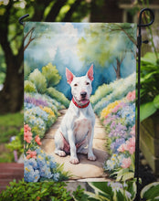 Load image into Gallery viewer, Bull Terrier Spring Path Garden Flag  – Dog-Themed Floral Outdoor Decor
