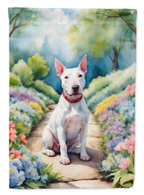Load image into Gallery viewer, Bull Terrier Spring Path Garden Flag  – Dog-Themed Floral Outdoor Decor