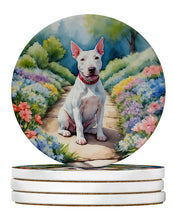 Load image into Gallery viewer, Bull Terrier Spring Path Large Sandstone Coasters Pack of 4