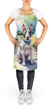 Load image into Gallery viewer, Bull Terrier Spring Path Apron – Artist-Designed Kitchen, BBQ &amp; Craft Apron