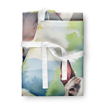 Load image into Gallery viewer, Bull Terrier Spring Path Apron – Artist-Designed Kitchen, BBQ &amp; Craft Apron