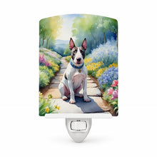 Load image into Gallery viewer, Bull Terrier Spring Path Ceramic Night Light Compact, UL-Certified, Ideal for Bedroom, Bathroom, Nursery, Hallway, Kitchen, 6x4x3, Multicolor
