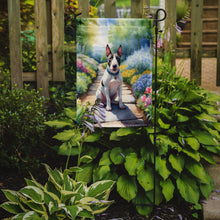 Load image into Gallery viewer, Bull Terrier Spring Path Garden Flag  – Dog-Themed Floral Outdoor Decor