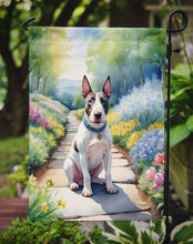 Load image into Gallery viewer, Bull Terrier Spring Path Garden Flag  – Dog-Themed Floral Outdoor Decor