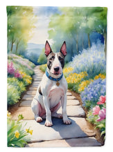 Load image into Gallery viewer, Bull Terrier Spring Path Garden Flag  – Dog-Themed Floral Outdoor Decor