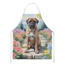 Load image into Gallery viewer, Bullmastiff Spring Path Apron – Artist-Designed Kitchen, BBQ &amp; Craft Apron
