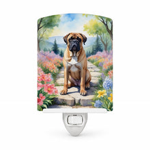 Load image into Gallery viewer, Bullmastiff Spring Path Ceramic Night Light Compact, UL-Certified, Ideal for Bedroom, Bathroom, Nursery, Hallway, Kitchen, 6x4x3, Multicolor