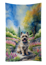 Load image into Gallery viewer, Cairn Terrier Spring Path Kitchen Towel