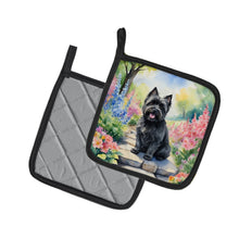 Load image into Gallery viewer, Cairn Terrier Spring Path Pot Holders - Set of 2 Decorative Kitchen Helpers | Made in the USA