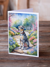 Load image into Gallery viewer, Catahoula Spring Path Greeting Cards - Blank Note Cards – 8-Pack of Artist-Designed Cards with Envelopes