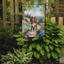 Load image into Gallery viewer, Cavalier Spaniel Spring Path Garden Flag  – Dog-Themed Floral Outdoor Decor