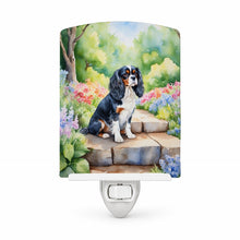 Load image into Gallery viewer, Cavalier Spaniel Spring Path Ceramic Night Light Compact, UL-Certified, Ideal for Bedroom, Bathroom, Nursery, Hallway, Kitchen, 6x4x3, Multicolor
