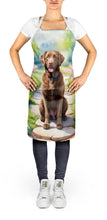 Load image into Gallery viewer, Chesapeake Bay Retriever Spring Path Apron – Artist-Designed Kitchen, BBQ &amp; Craft Apron