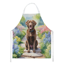 Load image into Gallery viewer, Chesapeake Bay Retriever Spring Path Apron – Artist-Designed Kitchen, BBQ &amp; Craft Apron
