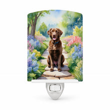 Load image into Gallery viewer, Chesapeake Bay Retriever Spring Path Ceramic Night Light Compact, UL-Certified, Ideal for Bedroom, Bathroom, Nursery, Hallway, Kitchen, 6x4x3, Multicolor
