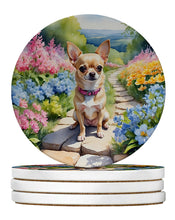 Load image into Gallery viewer, Chihuahua Spring Path Large Sandstone Coasters Pack of 4