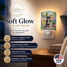 Load image into Gallery viewer, Chihuahua Spring Path Ceramic Night Light Compact, UL-Certified, Ideal for Bedroom, Bathroom, Nursery, Hallway, Kitchen, 6x4x3, Multicolor