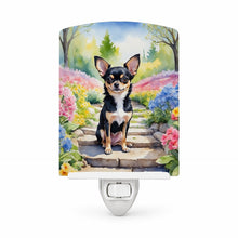 Load image into Gallery viewer, Chihuahua Spring Path Ceramic Night Light Compact, UL-Certified, Ideal for Bedroom, Bathroom, Nursery, Hallway, Kitchen, 6x4x3, Multicolor