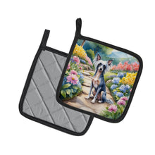 Load image into Gallery viewer, Chinese Crested Spring Path Pot Holders - Set of 2 Decorative Kitchen Helpers | Made in the USA