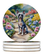 Load image into Gallery viewer, Chinese Crested Spring Path Large Sandstone Coasters Pack of 4