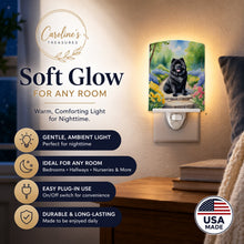 Load image into Gallery viewer, Chow Chow Spring Path Ceramic Night Light Compact, UL-Certified, Ideal for Bedroom, Bathroom, Nursery, Hallway, Kitchen, 6x4x3, Multicolor