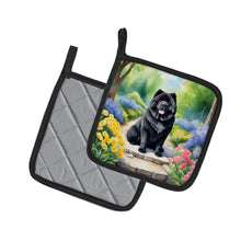 Load image into Gallery viewer, Chow Chow Spring Path Pot Holders - Set of 2 Decorative Kitchen Helpers | Made in the USA