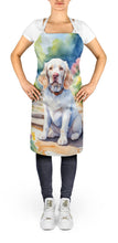 Load image into Gallery viewer, Clumber Spaniel Spring Path Apron – Artist-Designed Kitchen, BBQ &amp; Craft Apron