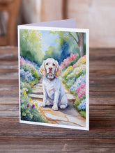 Load image into Gallery viewer, Clumber Spaniel Spring Path Greeting Cards - Blank Note Cards – 8-Pack of Artist-Designed Cards with Envelopes