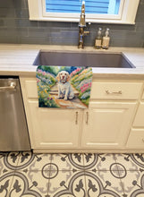 Load image into Gallery viewer, Clumber Spaniel Spring Path Kitchen Towel