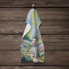 Load image into Gallery viewer, Clumber Spaniel Spring Path Kitchen Towel