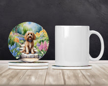 Load image into Gallery viewer, Cockapoo Spring Path Large Sandstone Coasters Pack of 4