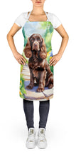 Load image into Gallery viewer, Cocker Spaniel Spring Path Apron – Artist-Designed Kitchen, BBQ &amp; Craft Apron