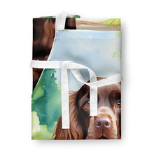 Load image into Gallery viewer, Cocker Spaniel Spring Path Apron – Artist-Designed Kitchen, BBQ &amp; Craft Apron