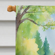 Load image into Gallery viewer, Cocker Spaniel Spring Path House Flag