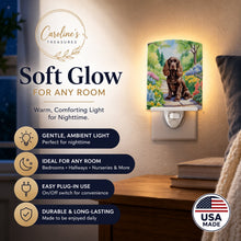 Load image into Gallery viewer, Cocker Spaniel Spring Path Ceramic Night Light Compact, UL-Certified, Ideal for Bedroom, Bathroom, Nursery, Hallway, Kitchen, 6x4x3, Multicolor