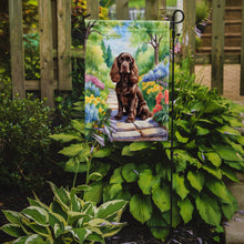 Load image into Gallery viewer, Cocker Spaniel Spring Path Garden Flag  – Dog-Themed Floral Outdoor Decor