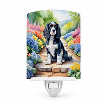 Load image into Gallery viewer, Cocker Spaniel Spring Path Ceramic Night Light Compact, UL-Certified, Ideal for Bedroom, Bathroom, Nursery, Hallway, Kitchen, 6x4x3, Multicolor