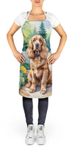 Load image into Gallery viewer, Cocker Spaniel Spring Path Apron – Artist-Designed Kitchen, BBQ &amp; Craft Apron