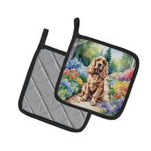 Load image into Gallery viewer, Cocker Spaniel Spring Path Pot Holders - Set of 2 Decorative Kitchen Helpers | Made in the USA