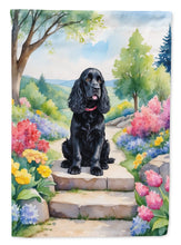 Load image into Gallery viewer, Cocker Spaniel Spring Path Garden Flag  – Dog-Themed Floral Outdoor Decor