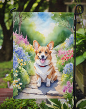 Load image into Gallery viewer, Corgi Spring Path Garden Flag  – Dog-Themed Floral Outdoor Decor