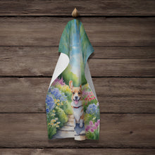 Load image into Gallery viewer, Corgi Spring Path Kitchen Towel