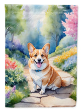 Load image into Gallery viewer, Corgi Spring Path Garden Flag  – Dog-Themed Floral Outdoor Decor