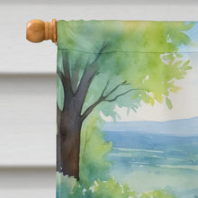 Load image into Gallery viewer, Corgi Spring Path House Flag