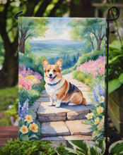 Load image into Gallery viewer, Corgi Spring Path Garden Flag  – Dog-Themed Floral Outdoor Decor