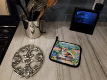 Load image into Gallery viewer, Corgi Spring Path Pot Holders - Set of 2 Decorative Kitchen Helpers | Made in the USA