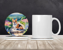 Load image into Gallery viewer, Corgi Spring Path Large Sandstone Coasters Pack of 4