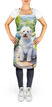 Load image into Gallery viewer, Coton de Tulear Spring Path Apron – Artist-Designed Kitchen, BBQ &amp; Craft Apron